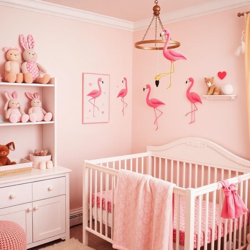 Bunny and flamingo nursery