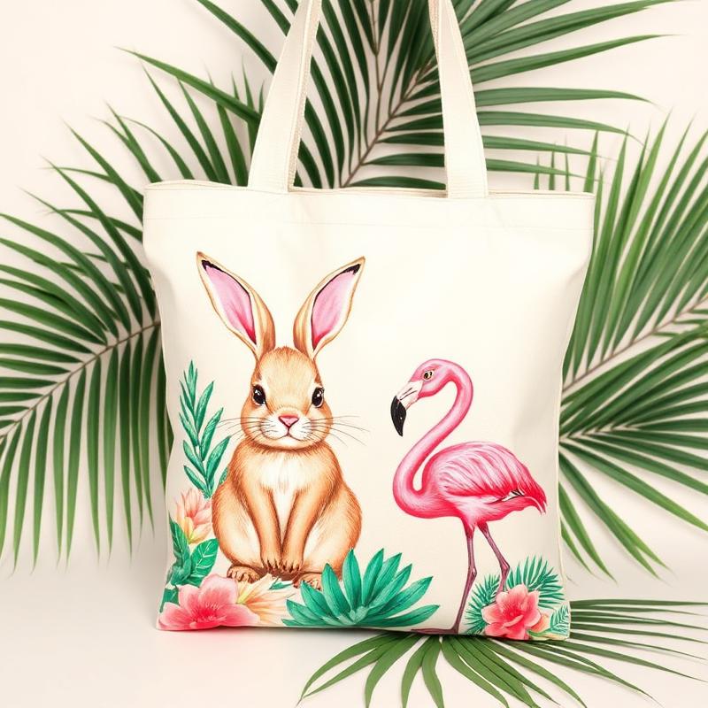 Tropical bunny tote